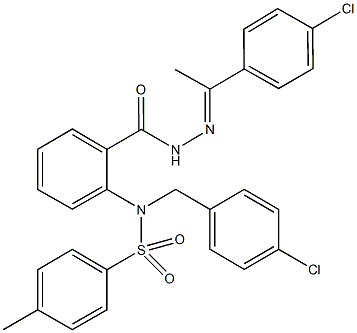 N-(4-chlorobenzyl)-N-[2-({2-[1-(4-chlorophenyl)ethylidene]hydrazino}carbonyl)phenyl]-4-methylbenzenesulfonamide Struktur