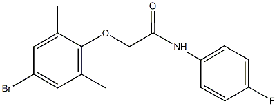 2-(4-bromo-2,6-dimethylphenoxy)-N-(4-fluorophenyl)acetamide Structure