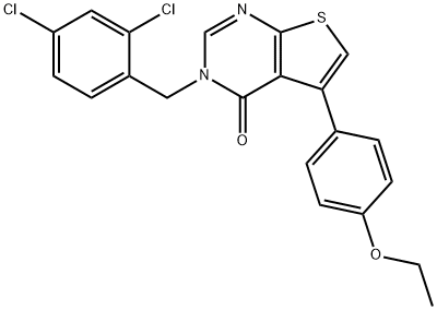 3-(2,4-dichlorobenzyl)-5-(4-ethoxyphenyl)thieno[2,3-d]pyrimidin-4(3H)-one,455897-99-1,结构式