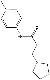 3-cyclopentyl-N-(4-methylphenyl)propanamide Struktur