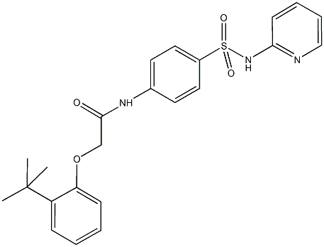 2-(2-tert-butylphenoxy)-N-{4-[(2-pyridinylamino)sulfonyl]phenyl}acetamide Structure