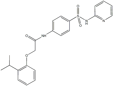 2-(2-isopropylphenoxy)-N-{4-[(2-pyridinylamino)sulfonyl]phenyl}acetamide 化学構造式