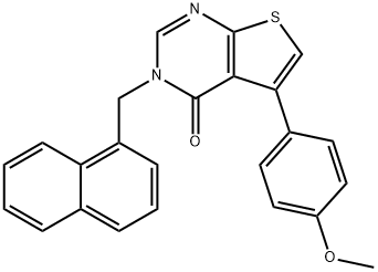 5-(4-methoxyphenyl)-3-(1-naphthylmethyl)thieno[2,3-d]pyrimidin-4(3H)-one Structure
