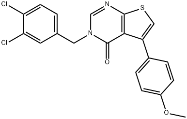 3-(3,4-dichlorobenzyl)-5-(4-methoxyphenyl)thieno[2,3-d]pyrimidin-4(3H)-one Struktur