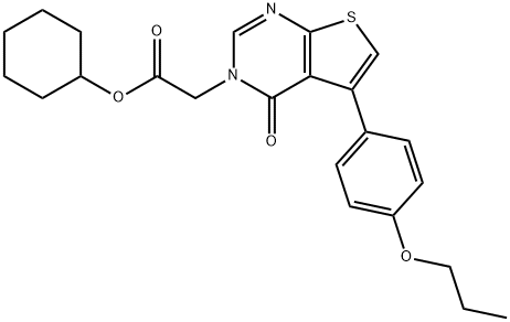 457918-78-4 cyclohexyl (4-oxo-5-(4-propoxyphenyl)thieno[2,3-d]pyrimidin-3(4H)-yl)acetate