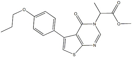 methyl 2-(4-oxo-5-(4-propoxyphenyl)thieno[2,3-d]pyrimidin-3(4H)-yl)propanoate,457918-87-5,结构式