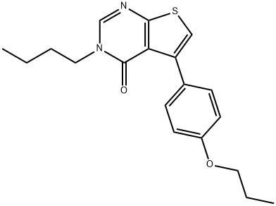 3-butyl-5-(4-propoxyphenyl)thieno[2,3-d]pyrimidin-4(3H)-one,457919-05-0,结构式