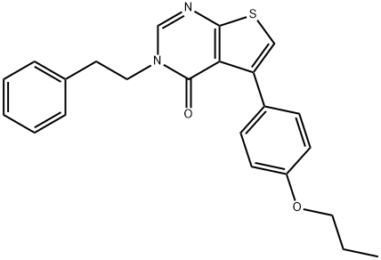 3-(2-phenylethyl)-5-(4-propoxyphenyl)thieno[2,3-d]pyrimidin-4(3H)-one Structure