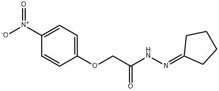 N'-cyclopentylidene-2-{4-nitrophenoxy}acetohydrazide Struktur