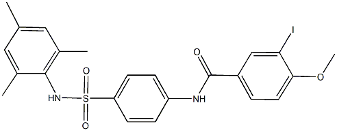 3-iodo-N-{4-[(mesitylamino)sulfonyl]phenyl}-4-methoxybenzamide 结构式