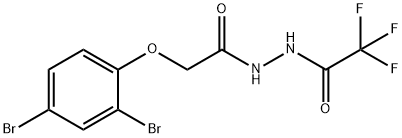 N'-[(2,4-dibromophenoxy)acetyl]-2,2,2-trifluoroacetohydrazide Struktur