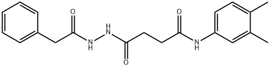 457924-42-4 N-(3,4-dimethylphenyl)-4-oxo-4-[2-(phenylacetyl)hydrazino]butanamide