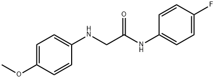 N-(4-fluorophenyl)-2-(4-methoxyanilino)acetamide Structure