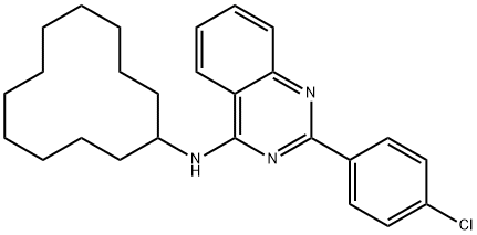 N-[2-(4-chlorophenyl)-4-quinazolinyl]-N-cyclododecylamine Structure