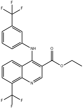 ethyl 8-(trifluoromethyl)-4-[3-(trifluoromethyl)anilino]-3-quinolinecarboxylate Structure