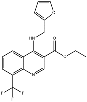 ethyl 4-[(2-furylmethyl)amino]-8-(trifluoromethyl)-3-quinolinecarboxylate|