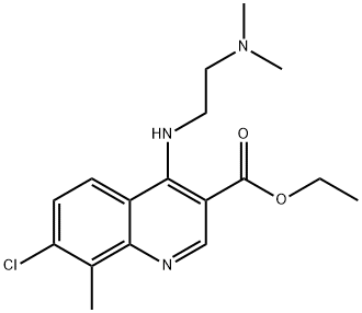 ethyl 7-chloro-4-{[2-(dimethylamino)ethyl]amino}-8-methyl-3-quinolinecarboxylate 化学構造式