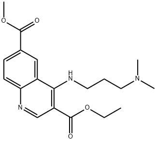 3-ethyl 6-methyl 4-{[3-(dimethylamino)propyl]amino}-3,6-quinolinedicarboxylate Structure