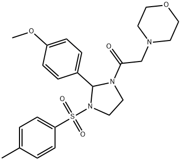 4-(2-{2-(4-methoxyphenyl)-3-[(4-methylphenyl)sulfonyl]-1-imidazolidinyl}-2-oxoethyl)morpholine,457959-97-6,结构式