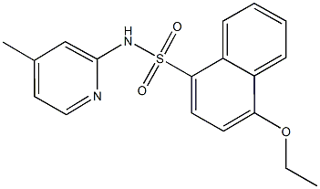 4-ethoxy-N-(4-methyl-2-pyridinyl)-1-naphthalenesulfonamide Struktur