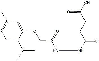 4-{2-[(2-isopropyl-5-methylphenoxy)acetyl]hydrazino}-4-oxobutanoic acid Structure