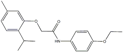 N-(4-ethoxyphenyl)-2-(2-isopropyl-5-methylphenoxy)acetamide 化学構造式