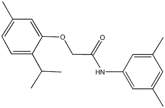 N-(3,5-dimethylphenyl)-2-(2-isopropyl-5-methylphenoxy)acetamide,458530-16-0,结构式