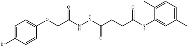 458535-71-2 4-{2-[(4-bromophenoxy)acetyl]hydrazino}-N-(2,5-dimethylphenyl)-4-oxobutanamide