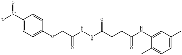 N-(2,5-dimethylphenyl)-4-[2-({4-nitrophenoxy}acetyl)hydrazino]-4-oxobutanamide,458535-91-6,结构式