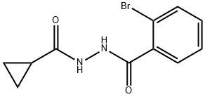 2-bromo-N'-(cyclopropylcarbonyl)benzohydrazide 化学構造式