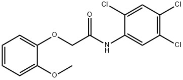 2-(2-methoxyphenoxy)-N-(2,4,5-trichlorophenyl)acetamide 结构式