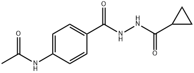 N-(4-{[2-(cyclopropylcarbonyl)hydrazino]carbonyl}phenyl)acetamide,458554-72-8,结构式