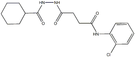 N-(2-chlorophenyl)-4-[2-(cyclohexylcarbonyl)hydrazino]-4-oxobutanamide Struktur