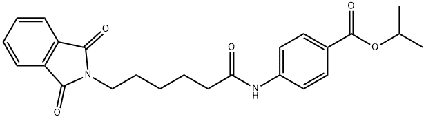 isopropyl 4-{[6-(1,3-dioxo-1,3-dihydro-2H-isoindol-2-yl)hexanoyl]amino}benzoate Struktur