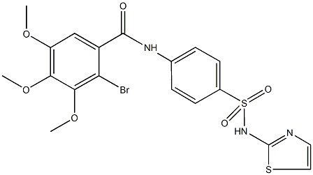 2-bromo-3,4,5-trimethoxy-N-{4-[(1,3-thiazol-2-ylamino)sulfonyl]phenyl}benzamide,459152-41-1,结构式