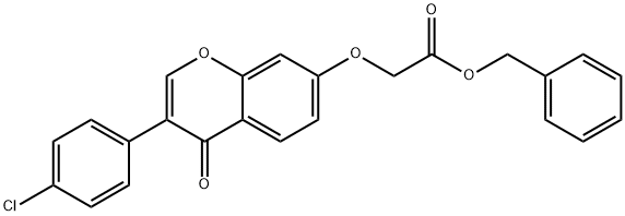 benzyl {[3-(4-chlorophenyl)-4-oxo-4H-chromen-7-yl]oxy}acetate Structure