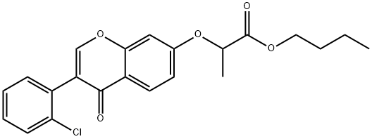 butyl 2-{[3-(2-chlorophenyl)-4-oxo-4H-chromen-7-yl]oxy}propanoate 结构式