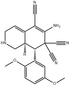 6-amino-8-(2,5-dimethoxyphenyl)-2,3,8,8a-tetrahydro-5,7,7(1H)-isoquinolinetricarbonitrile,459153-50-5,结构式