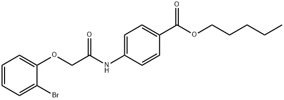 pentyl 4-{[(2-bromophenoxy)acetyl]amino}benzoate Structure