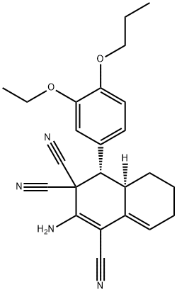 2-amino-4-(3-ethoxy-4-propoxyphenyl)-4a,5,6,7-tetrahydro-1,3,3(4H)-naphthalenetricarbonitrile,459155-41-0,结构式