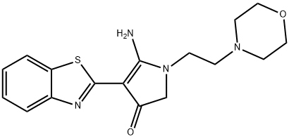 5-amino-4-(1,3-benzothiazol-2-yl)-1-[2-(4-morpholinyl)ethyl]-1,2-dihydro-3H-pyrrol-3-one 结构式