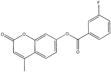 4-methyl-2-oxo-2H-chromen-7-yl 3-fluorobenzoate 结构式