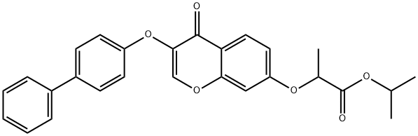 isopropyl 2-{[3-([1,1'-biphenyl]-4-yloxy)-4-oxo-4H-chromen-7-yl]oxy}propanoate,459413-55-9,结构式