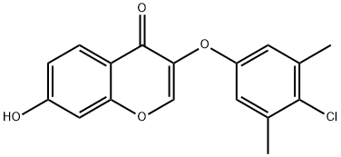 3-(4-chloro-3,5-dimethylphenoxy)-7-hydroxy-4H-chromen-4-one Structure