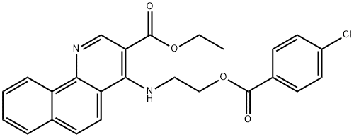 ethyl 4-({2-[(4-chlorobenzoyl)oxy]ethyl}amino)benzo[h]quinoline-3-carboxylate Structure