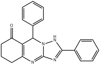 2,9-diphenyl-5,6,7,9-tetrahydro[1,2,4]triazolo[5,1-b]quinazolin-8(4H)-one 化学構造式
