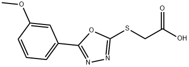 {[5-(3-methoxyphenyl)-1,3,4-oxadiazol-2-yl]sulfanyl}acetic acid 结构式