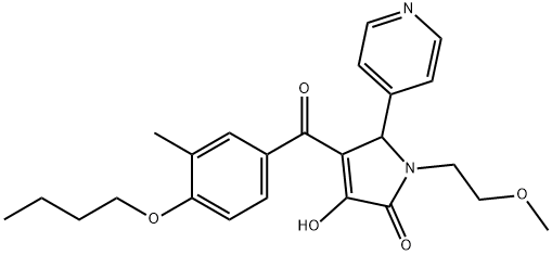 4-(4-butoxy-3-methylbenzoyl)-3-hydroxy-1-(2-methoxyethyl)-5-pyridin-4-yl-1,5-dihydro-2H-pyrrol-2-one Structure