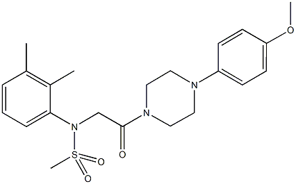 N-(2,3-dimethylphenyl)-N-{2-[4-(4-methoxyphenyl)-1-piperazinyl]-2-oxoethyl}methanesulfonamide,460045-15-2,结构式