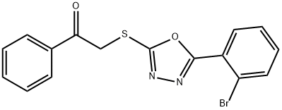 2-{[5-(2-bromophenyl)-1,3,4-oxadiazol-2-yl]sulfanyl}-1-phenylethanone Structure